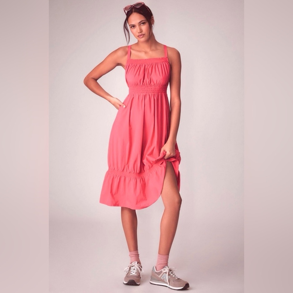 NWT! Anthropologie Nuly Daily Practice Tiered High-Low Midi Dress - Size XS ⚫️